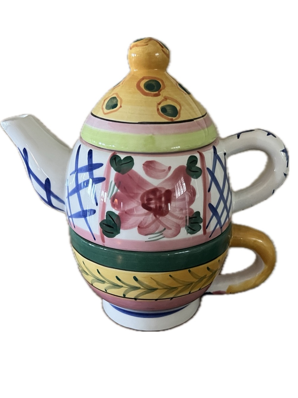 3Piece Teapot & Cup Stackable Set by Bella Casa by Ganz